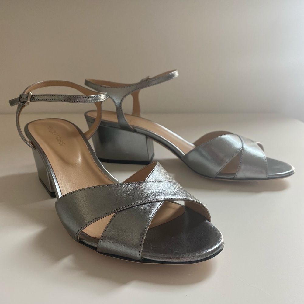 Sergio Rossi metallic leather sandals